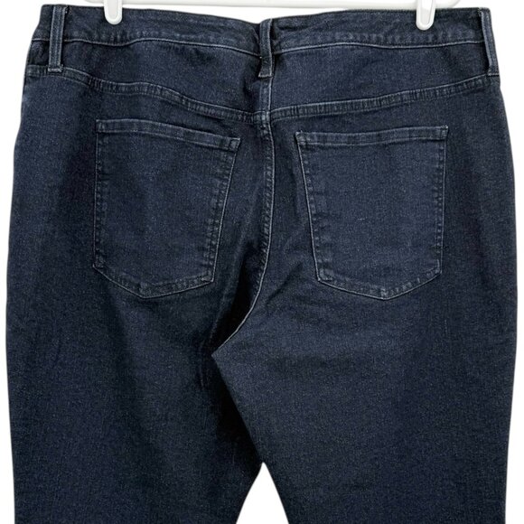 Terra & Sky Womens Straight Leg Stretch Dark Wash Blue Denim Jeans Size 18WP NWT - Picture 4 of 10